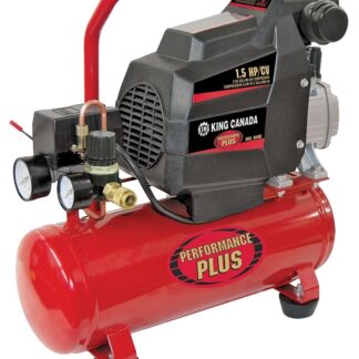 King Canada 8449C Air Compressor, 2 gal Tank, 1-1/2 hp, 110 V, 115 psi Pressure, 2.3 to 2.7 cfm Air