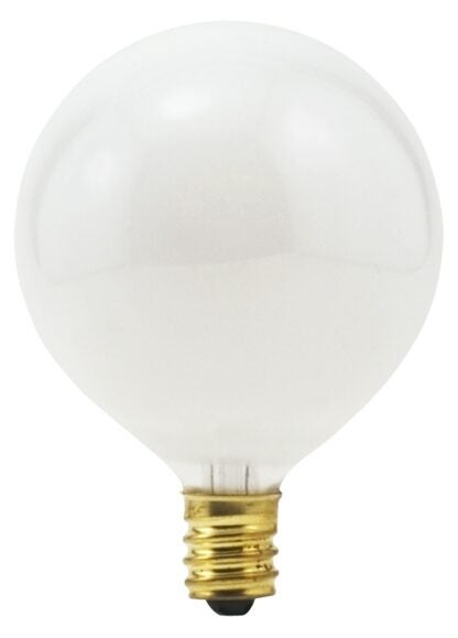 Sylvania 13622 Incandescent Lamp, 25 W, G16.5 Lamp, Candelabra E12 Lamp Base, 165 Lumens, 2850 K Color Temp Sells in Quantity of 6