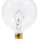 Sylvania 13625 Incandescent Lamp, 25 W, G16.5 Lamp, Candelabra Lamp Base, 180 Lumens, 2850 K Color Temp Sells in Quantity of 6