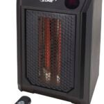 PowerZone HT1195 Infrared Quartz Heater with Remote Control, 12.5 A, 120 V, 750/1500 W, 5118.2 Btu, Black