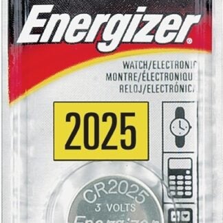 Energizer ECR2025BP Coin Cell Battery, 3 V Battery, 170 mAh, CR2025 Battery, Lithium, Manganese Dioxide Sells in Quantity of 6