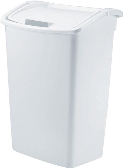 Rubbermaid 2803 FG280300WHT Waste Basket, 45 qt Capacity, Polyethylene, White, 22 in H Sells in Quantity of 6