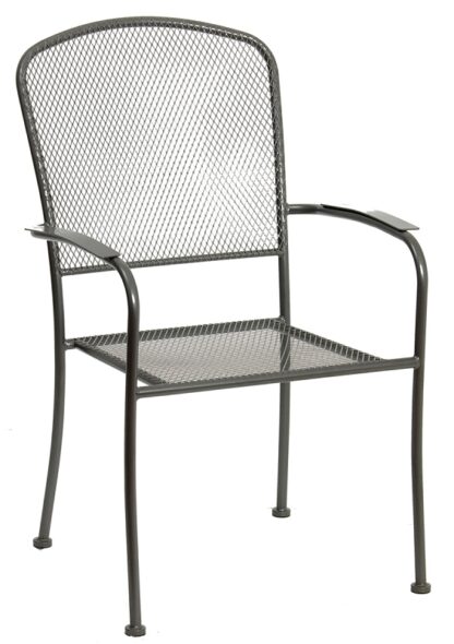 Seasonal Trends Arlington JYL-2077C Stackable Patio Chair with Mesh, 24 in W, 24-1/2 in D, 36-5/8 in H, Steel Seat