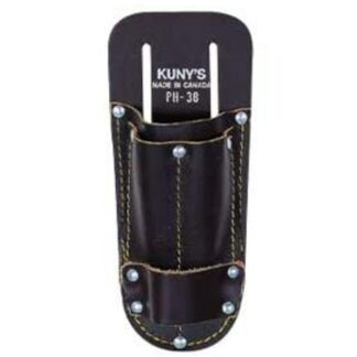 Kuny's Tool Works Series PH38 Tool Pouch, 1-Pocket, Leather, Black, 3-1/4 in W, 9 in H