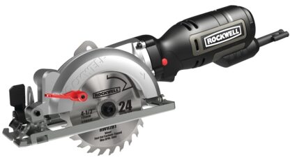 Rockwell RK3441K Circular Saw, 5 A, 4-1/8 in Dia Blade, 3/8 in Arbor, 1-1/8 in at 45 deg, 1-11/16 in at 90 deg D Cutting