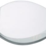 ProSource T-19WM-3L Toilet Seat, Elongated, MDF Molded Fiberboard, White, Plastic Hinge