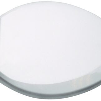 ProSource T-19WM-3L Toilet Seat, Elongated, MDF Molded Fiberboard, White, Plastic Hinge