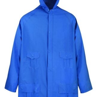 Diamondback 8156-M Rain Parka, M, Polyester/PVC, Blue, Zipper Closure