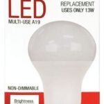 Feit Electric A1600/827/10KLED LED Lamp, General Purpose, A19 Lamp, 100 W Equivalent, E26 Lamp Base, White