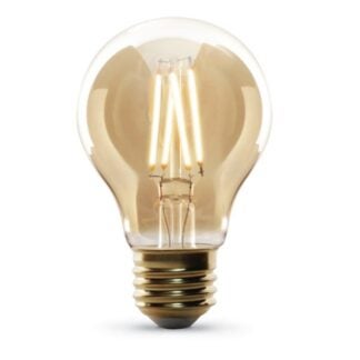 Feit Electric AT19/VG/LED LED Bulb, Decorative, A19 Lamp, 25 W Equivalent, E26 Lamp Base, Dimmable, Amber Sells in Quantity of 4