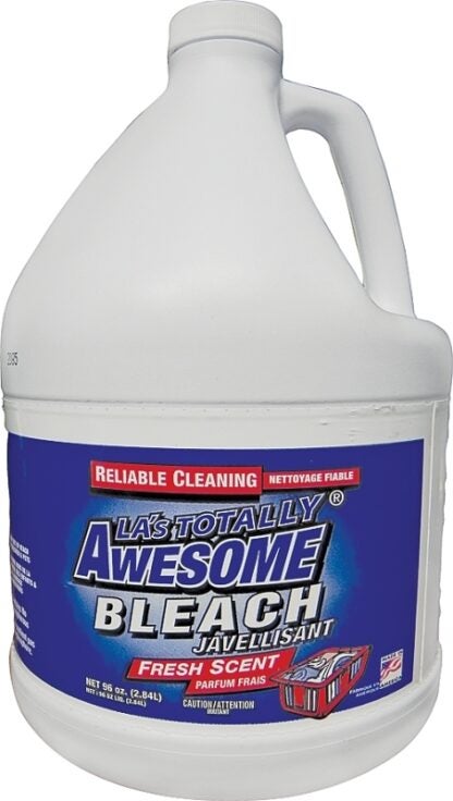 LA's TOTALLY AWESOME 094 Bleach, 96 oz Bottle, Liquid, Fresh Floral Sells in Quantity of 6