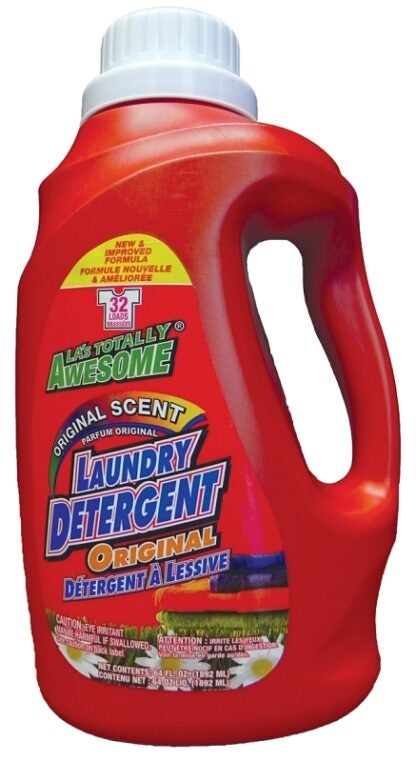 LA's TOTALLY AWESOME 233 Laundry Detergent, 64 oz, Liquid, Original Sells in Quantity of 8