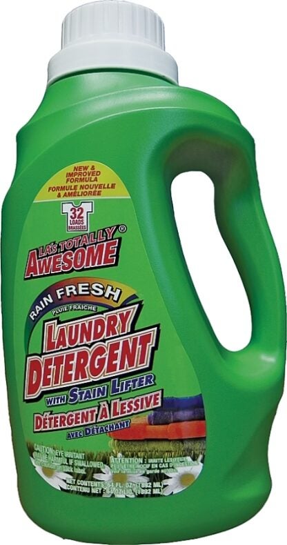 LA's TOTALLY AWESOME 232 Laundry Detergent, 64 oz, Liquid, Rain Fresh Sells in Quantity of 8