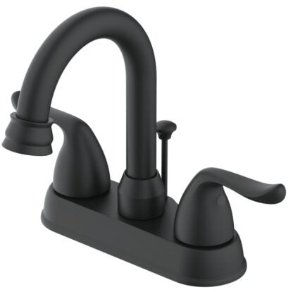 Boston Harbor F5111100BL-OBA1 Lavatory Faucet, 1.2 gpm, 2-Faucet Handle, 3-Faucet Hole, Metal/Plastic, Matte