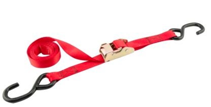 Erickson 05712 Over-Center Locking Buckle, 1 in W, 6 ft L, 1200 lb Working Load, Nylon, Red