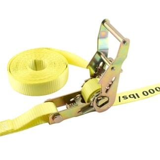 Erickson 1316 Heavy-Duty Tie-Down, 1 in W, 15 ft L, Nylon, Yellow, 3000 lb Working Load, J-Hook End