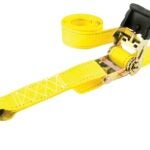 Erickson Professional 34410 Tie-Down Strap, 2 in W, 10 ft L, Polyester, Yellow, 1333 lb Working Load, J-Hook End