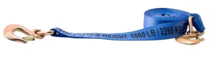 Erickson 59301 Tow Strap, 2 in W, 20 ft L, Polyester, Blue, 5000 lb Working Load