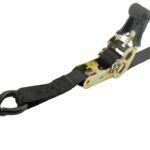 Erickson 05709 Motorcycle Strap/ATV Tie-Down, 1 in W, 6 ft L, Nylon, Black, 1200 lb Working Load, Cam Buckle End