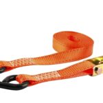 Erickson Professional 34404 Tie-Down Strap, 1 in W, 15 ft L, Orange, 655 lb Working Load, Hook End