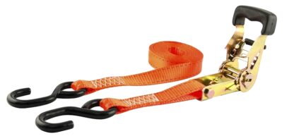 Erickson Professional 34404 Tie-Down Strap, 1 in W, 15 ft L, Orange, 655 lb Working Load, Hook End