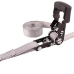 Erickson Professional 34412 Tie-Down Strap, 1-1/4 in W, 12 ft L, Polyester, Silver, 833 lb Working Load, J-Hook End