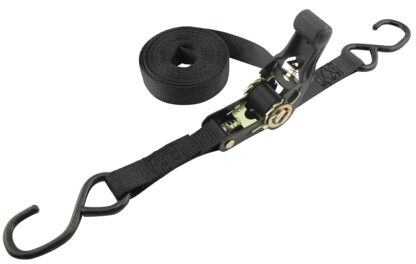 Erickson 01300 Strap, 1 in W, 15 ft L, Black, 400 lb Working Load, S-Hook End