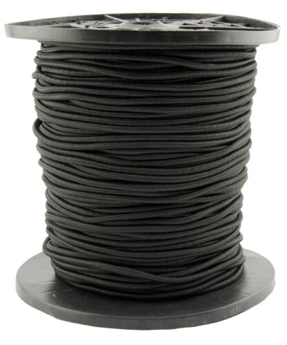 Erickson 05292 Bungey Cord, 5/16 in Dia, 250 ft L, Rubber, Black