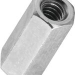 Stanley Hardware 4003 Series N182-659 Coupling Nut, UNC Thread, 10-24 Thread, Steel, Zinc Sells in Quantity of 20