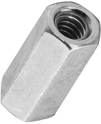 Stanley Hardware 4003 Series N182-659 Coupling Nut, UNC Thread, 10-24 Thread, Steel, Zinc Sells in Quantity of 20