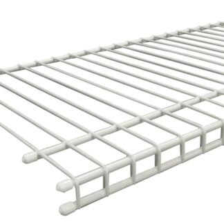 ClosetMaid SuperSlide 471800 Wire Shelf, 80 lb, 96 in L, 12 in W, Steel, White Sells in Quantity of 6