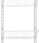 ClosetMaid 123100 Wall and Door Rack, 5.2 in L x 12 in W x 77 in H Dimensions, Metal, White