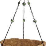 Landscapers Select T0017-3L Hanging Planter with Coconut Fiber Liner, Circle, 22 lb Capacity, Natural Coconut/Steel Sells in Quantity of 6