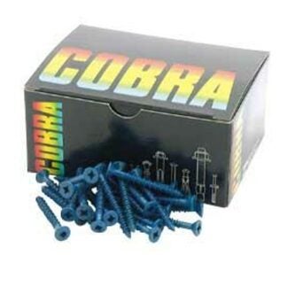 Cobra Anchors CobraTap 632C Concrete Screw, 1/4 in Dia, 2-1/4 in L, 425 lb, Steel, Cobra-Coated, 100/BX