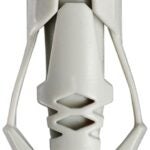 COBRA ANCHORS 171R Wall Anchor, Polyethylene, Chrome, 35 lb