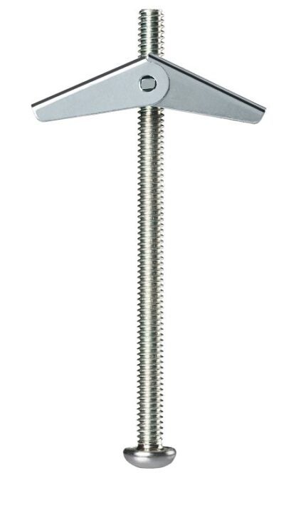 COBRA ANCHORS 081Y Spring Toggle Bolt, 2 in L, Steel, 68 lb