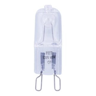 Feit Electric BPQ40/G9/CAN Halogen Bulb, 40 W, G9 Lamp Base, JCD T3 Lamp, 3000 K Color Temp, 2000 hr Average Life Sells in Quantity of 6