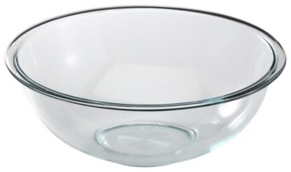 Pyrex 6001043 Mixing Bowl, 4 qt, 11-3/4 in Dia, Glass, Clear