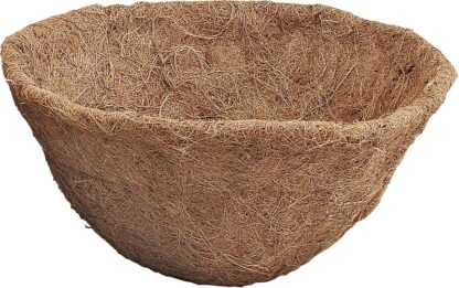 Landscapers Select T51451A-3L Planter Liner, 12 in Dia, 6.5 H, Round, Natural Coconut, Brown Sells in Quantity of 10