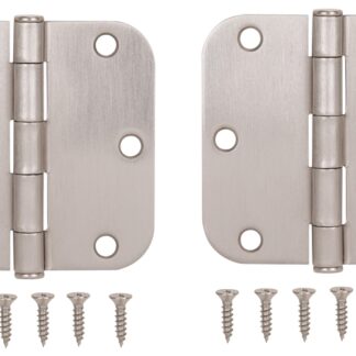 ProSource BH-102SN-PS Door Hinge, Steel, Satin Nickel, Loose Pin, 180 deg Range of Motion, Screw Mounting