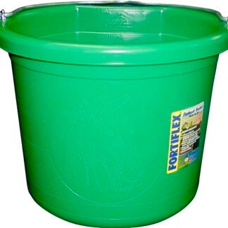 Fortex-Fortiflex FB-124 Series FB-124GR Bucket, 24 qt Volume, Rubber/Polyethylene, Green