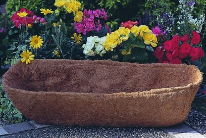 Landscapers Select T51551-3L Planter Liner, 30 in W, 9 in H, Rectangular, Natural Coconut, Brown Sells in Quantity of 10