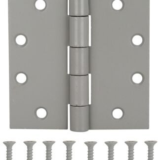 ProSource LR-017-PS Square Corner Door Hinge, Steel, Gray, Loose Pin, 180 deg Range of Motion, Screw Mount Mounting