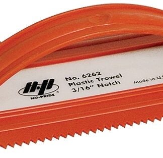 QLT 6262 Trowel, 9-1/2 in L, 4-1/4 in W, V Notch, Comfort-Grip Handle