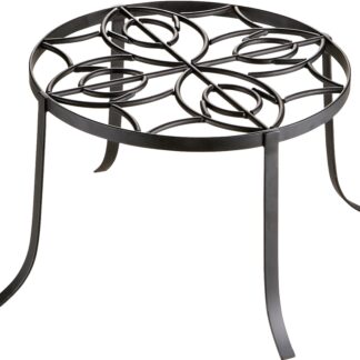 Landscapers Select W52873-3L Planter Stand, 12 in OAW, 8-1/2 in OAH, Iron, Black, Powder-Coated