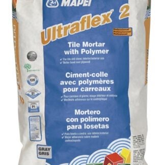 Mapei Ultraflex 2 Series 6005521 Tile Mortar, Gray, Powder, 50 lb, Bag