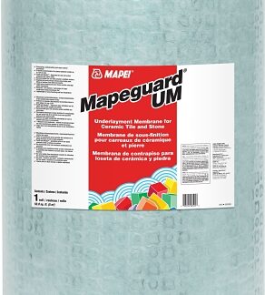 Mapei Mapeguard UM 2850930 Underlayment Membrane, 323 sq-ft Coverage Area, 98.4 ft L, 39.4 in W, 1/64 in Thick