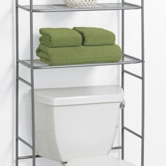 Zenna Home 2623NN Bathroom Spacesaver, 3-Shelf, Steel, Nickel