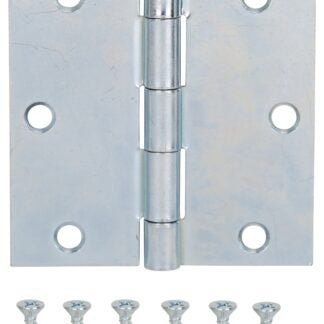 ProSource LR-041-PS Utility Hinge, Steel, Zinc, Removable Pin, 180 deg Range of Motion, Full Mortise Mounting