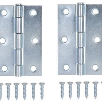 ProSource LR-056-PS Utility Hinge, Steel, Zinc, Loose Pin, 180 deg Range of Motion, Full Mortise Mounting, 28 (Pair) lb